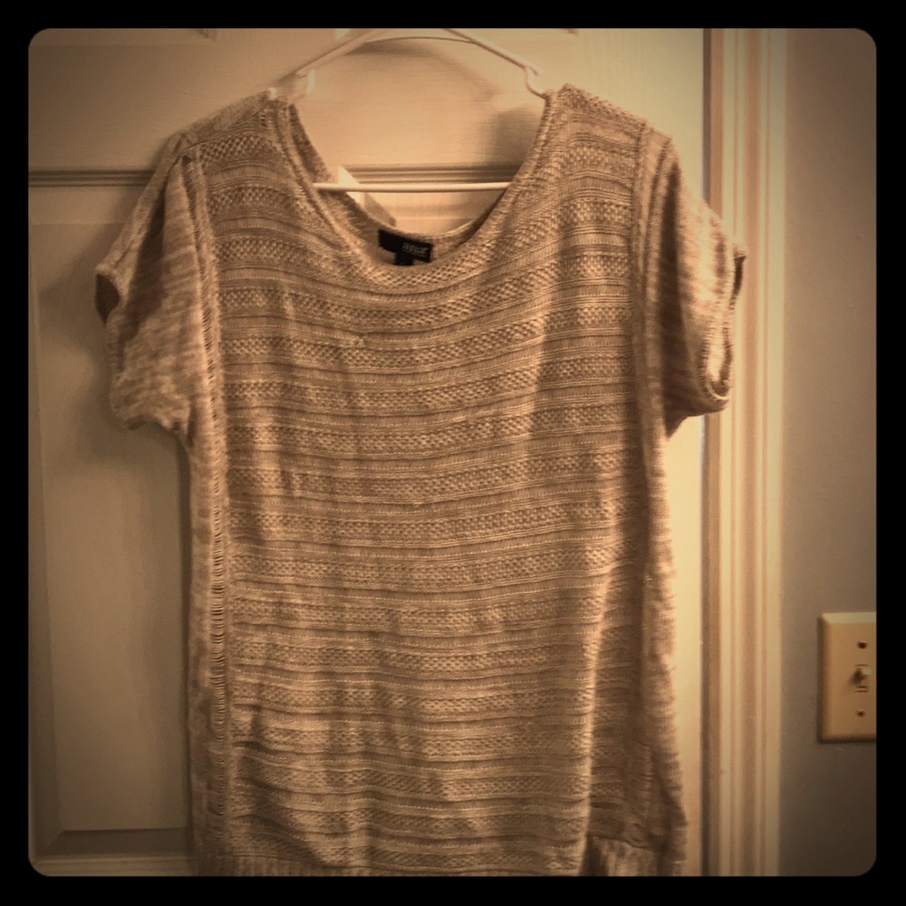 Gray tunic sweater top
